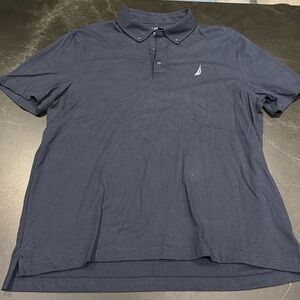 Nautica men’s polo shirt. Navy blue. Large. Brand new.